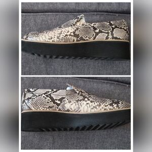 NWT Vince Snakeskin Platform Loafer Sneakers 7.5m
